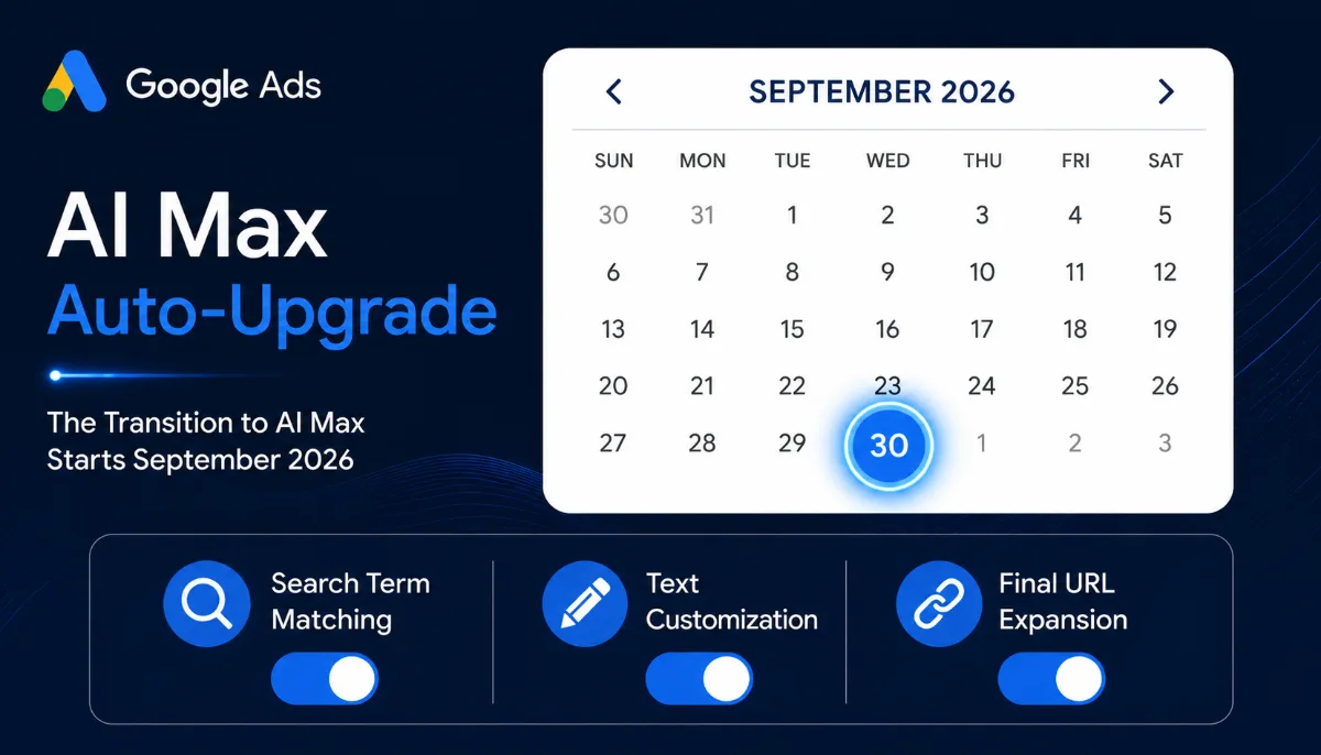 Google AI Max Auto-Upgrade in September 2026: What Advertisers Must Do Now