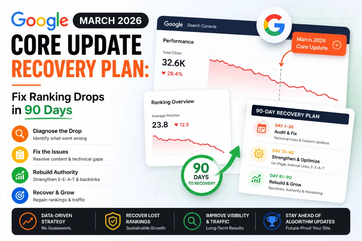 Google March 2026 Core Update Recovery Plan: Fix Ranking Drops in 90 Days